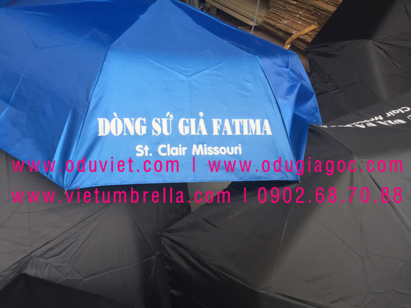xưởng sản xuất ô dù cầm tay in logo quảng cáo